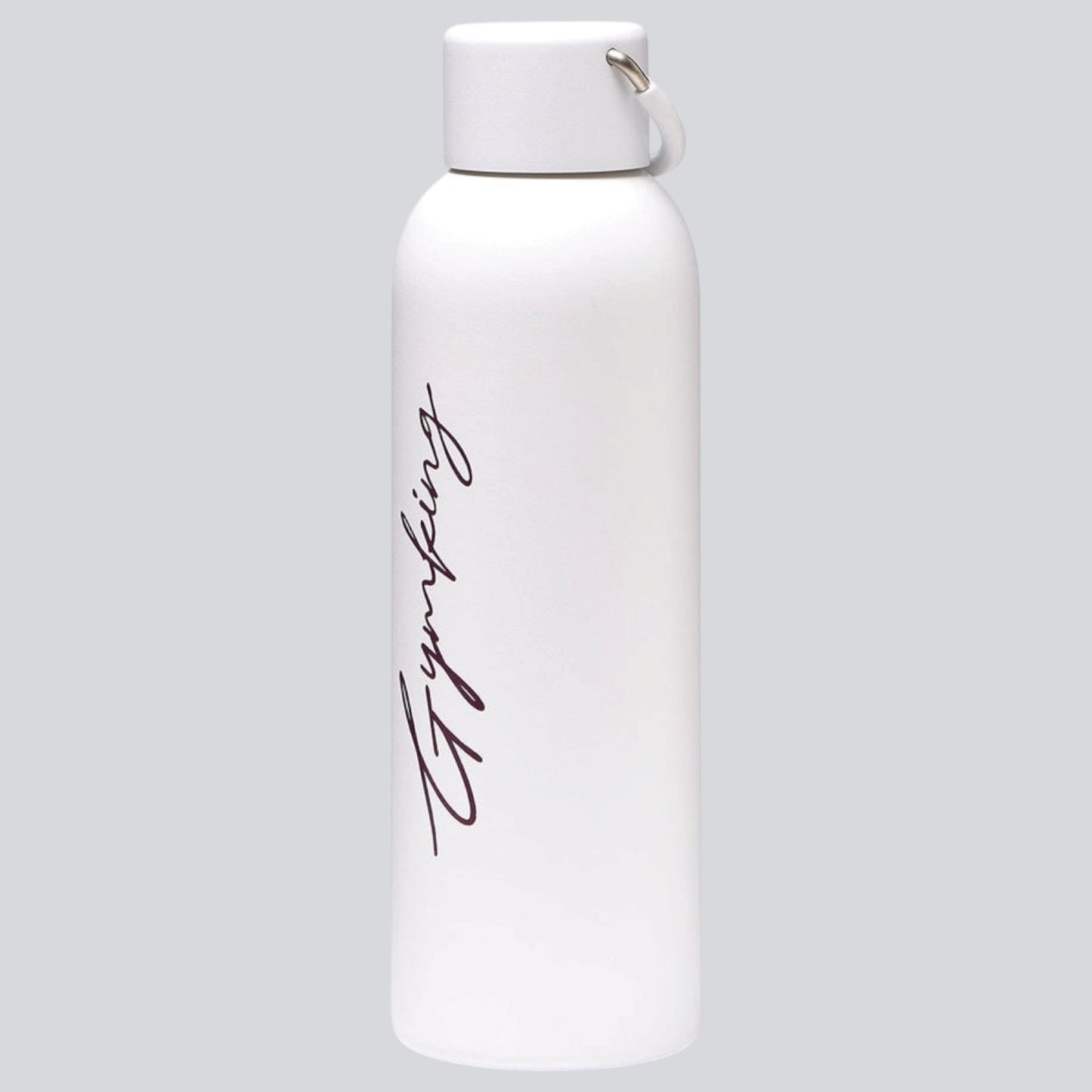Gym King Stainless Steel Script Water Bottle - Cream
