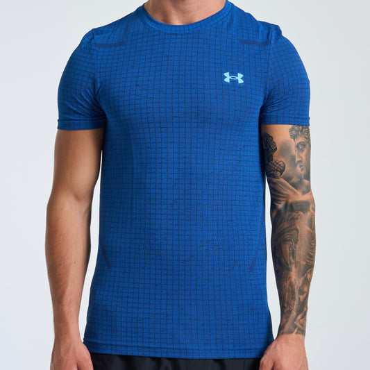 Under Armour Checkered Blue Tee