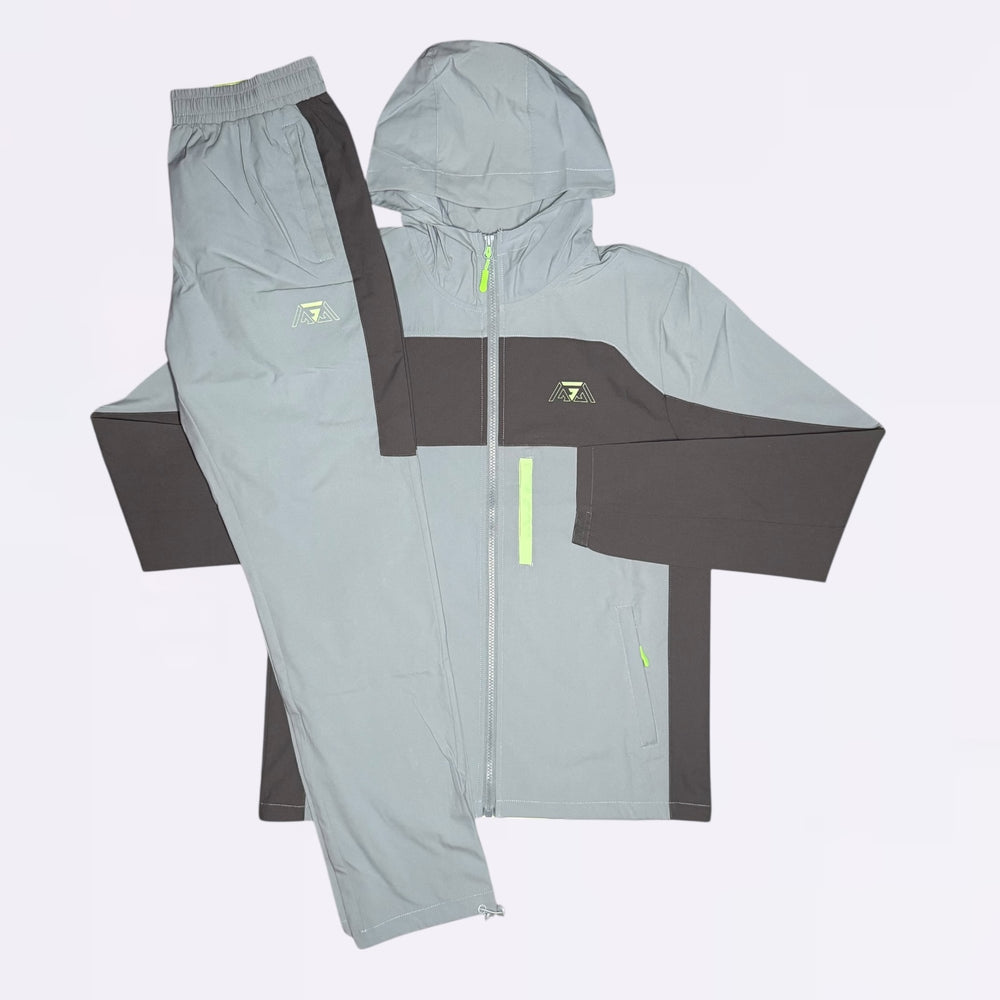 Griid Triple G Set - Windrunner & Pant - Storm Grey / Surge green