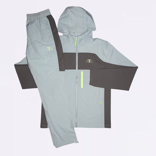 Griid Triple G Set - Windrunner & Pant - Storm Grey / Surge green