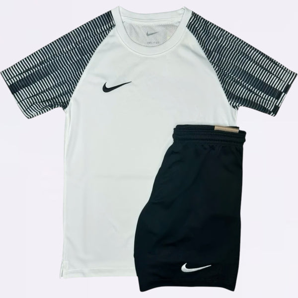 Nike Dri Fit Academy Set - Tee & Shorts - White / Black