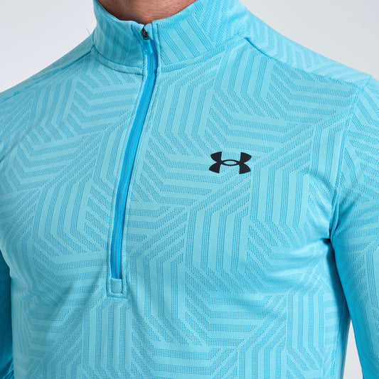 Under Armour Geotessa Tech Half Zip - Light Blue