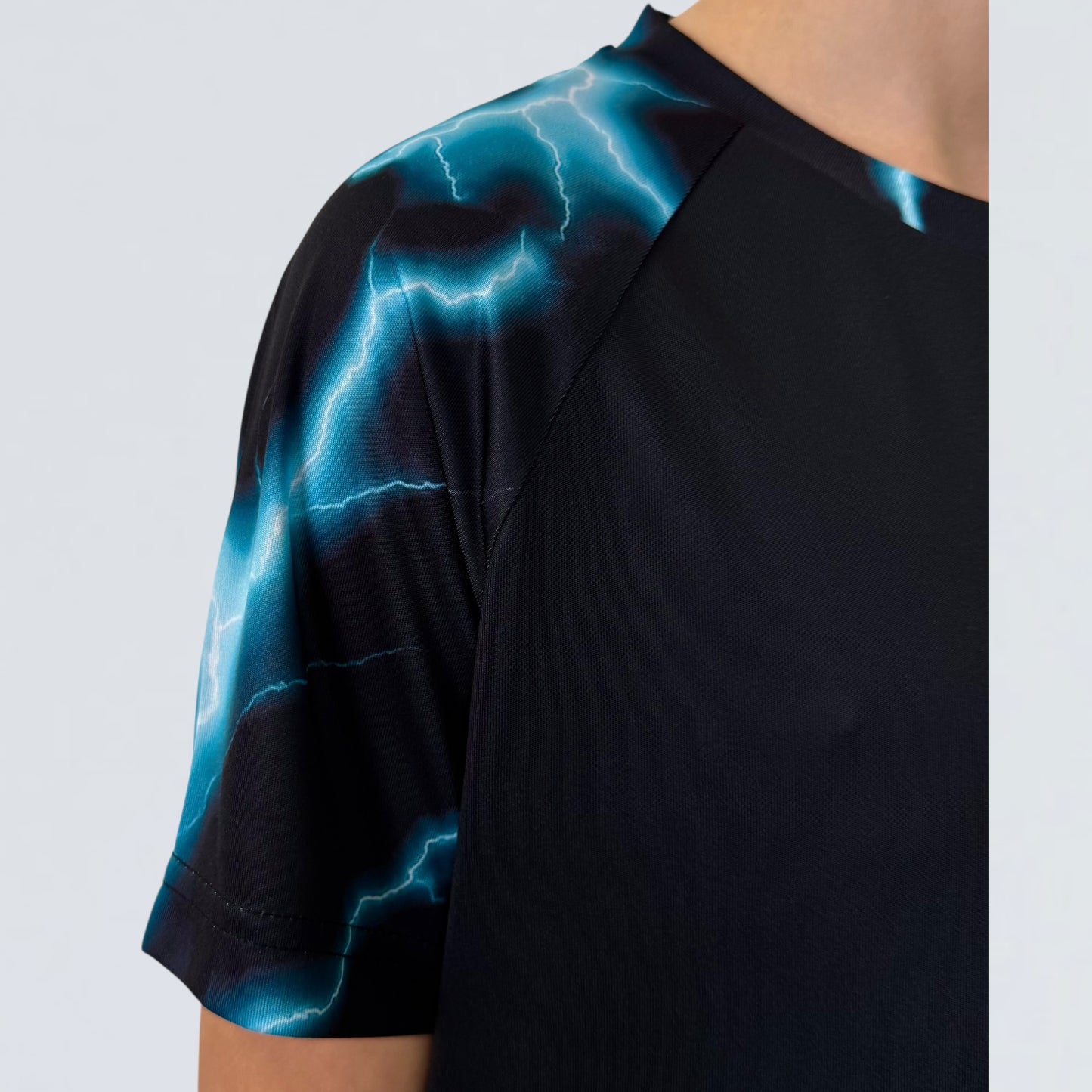 DASH Lightning Tee - Black / Blue (Junior)