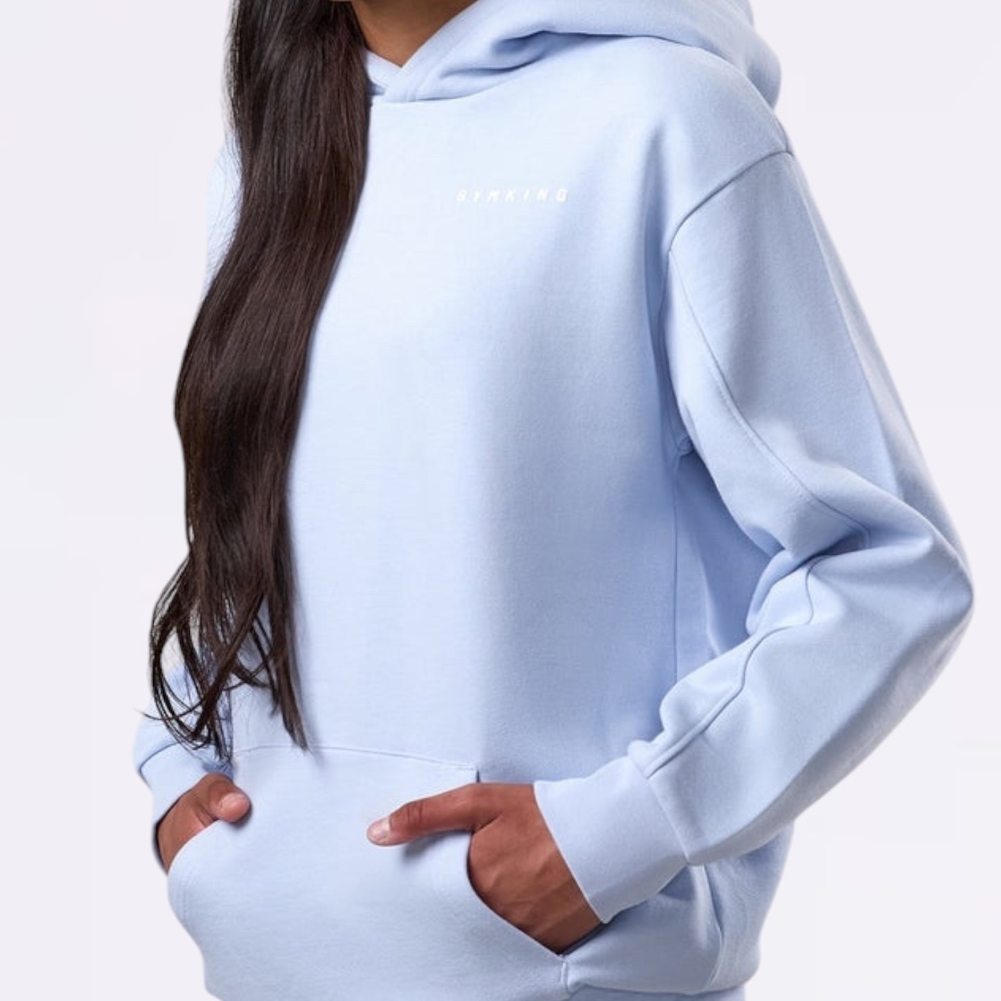 Gym King Malibu Oversized Hood (Girls) - Hydrangea Blue