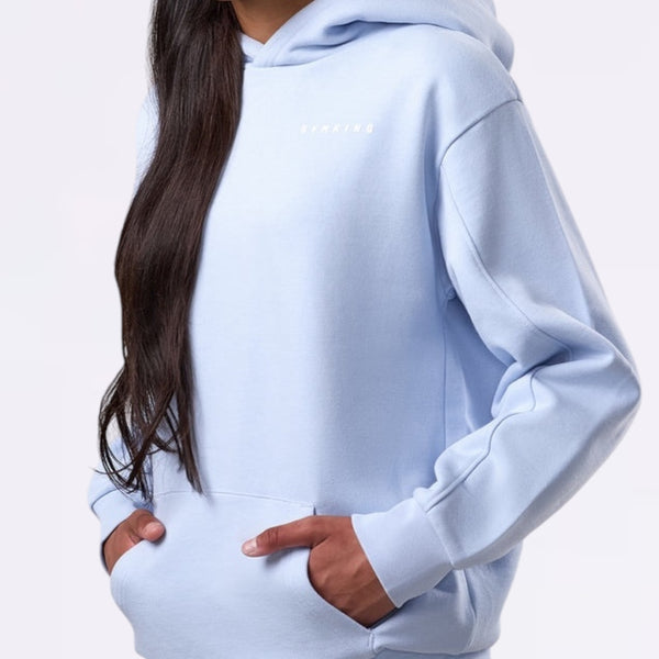 Gym King Malibu Oversized Hood (Girls) - Hydrangea Blue