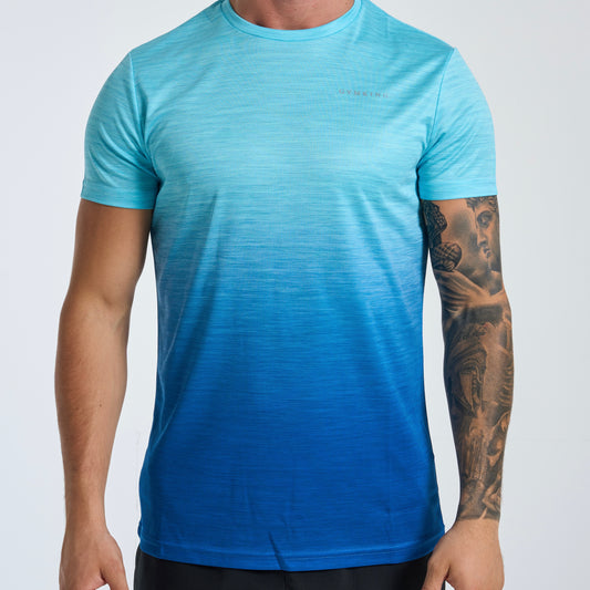 GymKing Ombre Space Dye Tee - Ocean Breeze