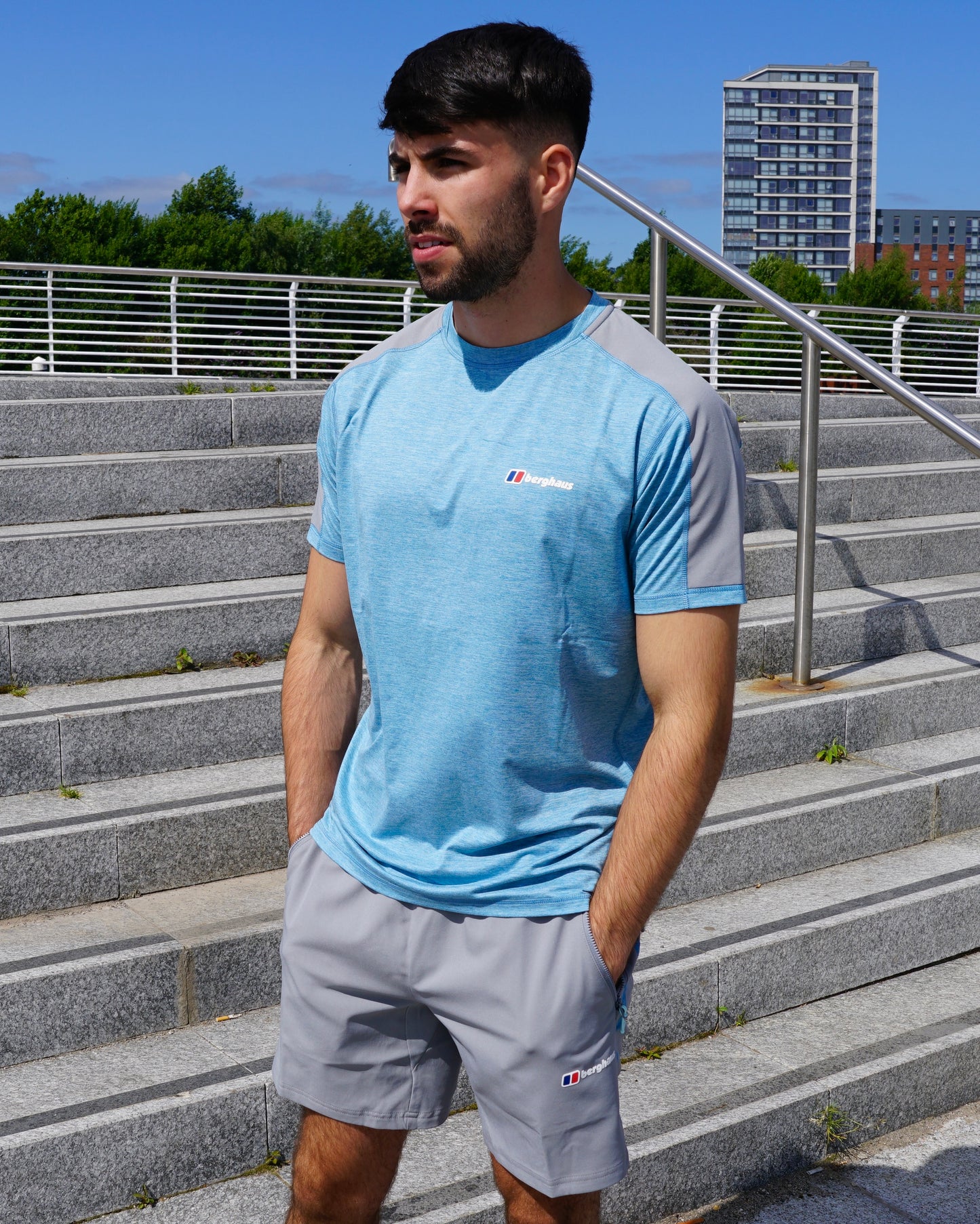 Berghaus Wavertree 3 Piece Shorts Set - Dark Grey / Blue