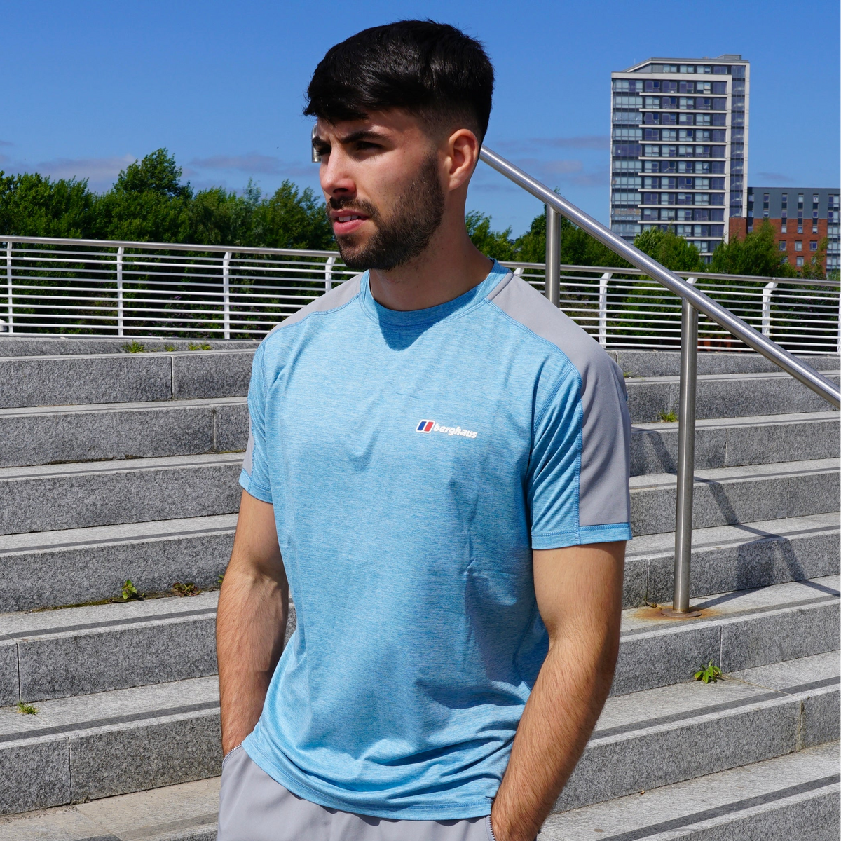 Berghaus Farndale Tech T-Shirt - Blue / Grey