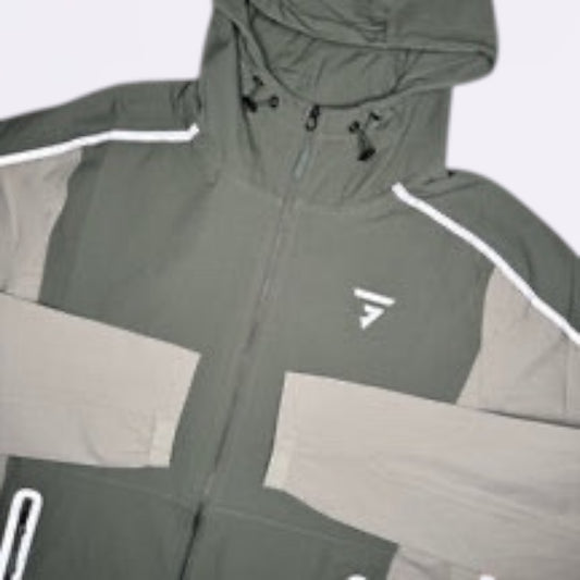 GRIID Reflect Windrunner - Khaki/Forest Green