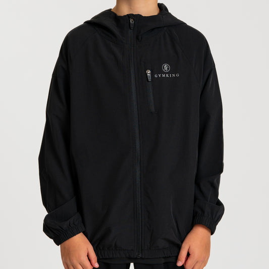 Gym King Pro Woven Hood Jacket - Black (Junior)
