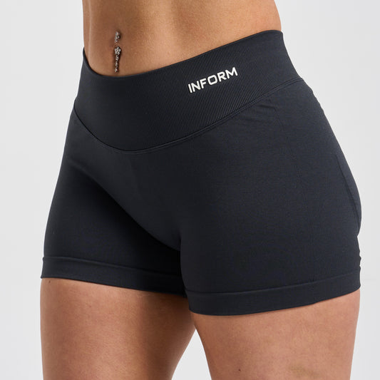 INFORM Sculpt Seamless Scrunch Gym Shorts - Espresso