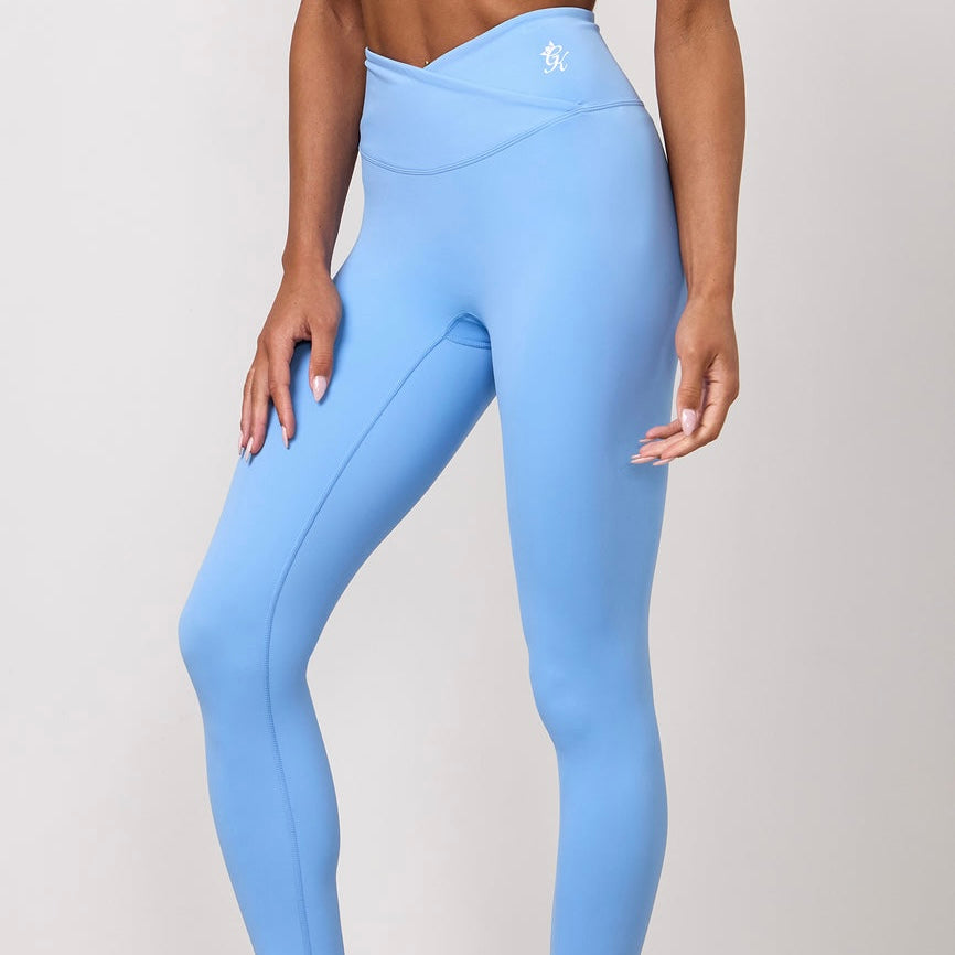 Gym King 365 Wrap Over Legging - Blue Cotton