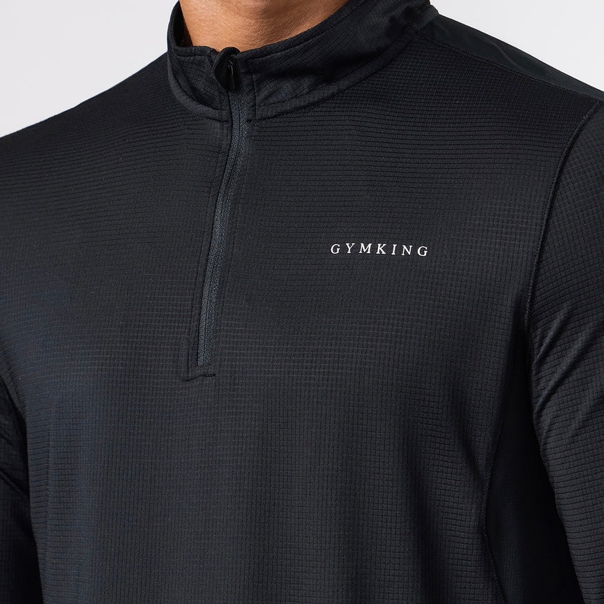 Gym King Energise Half Zip - Black