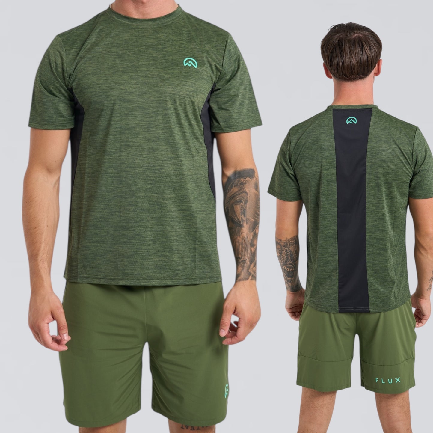 Flux Panel Tee - Sage