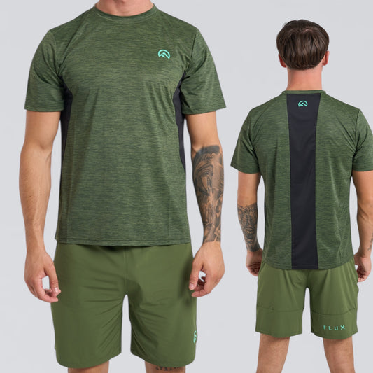 Flux Panel Tee - Sage