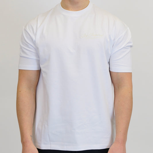 Bee Inspired Embroidered Tee - White