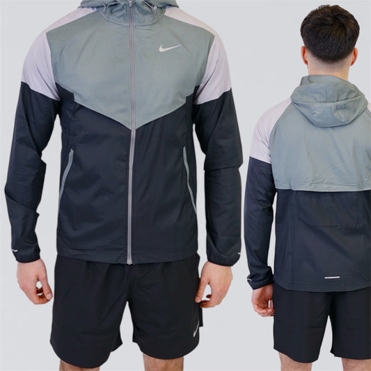 Nike Windrunner Set - Jacket & Shorts - Smoke Grey / Black