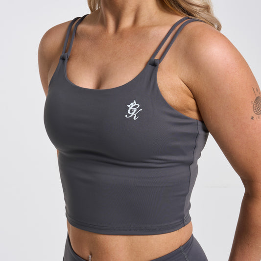 Gym King 365 Long Line Tank - Oyster Grey