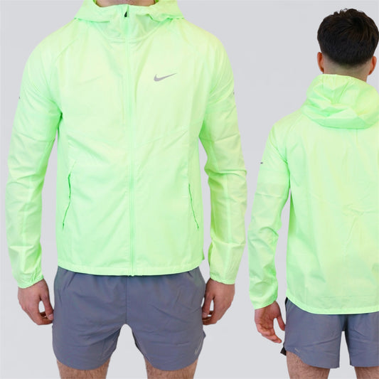 Nike Repel Miler Set - Jacket & Shorts - Barely Volt / Grey