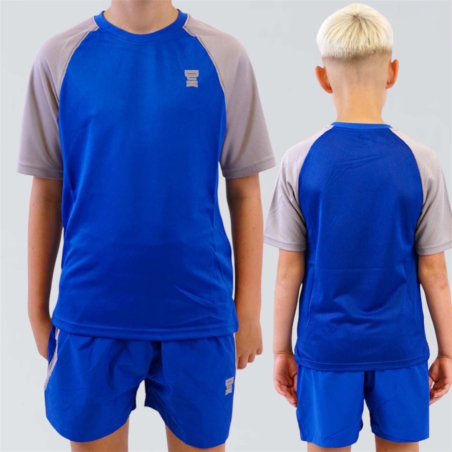 DJK Active Tee & Short Set - Blue / Grey (Junior)