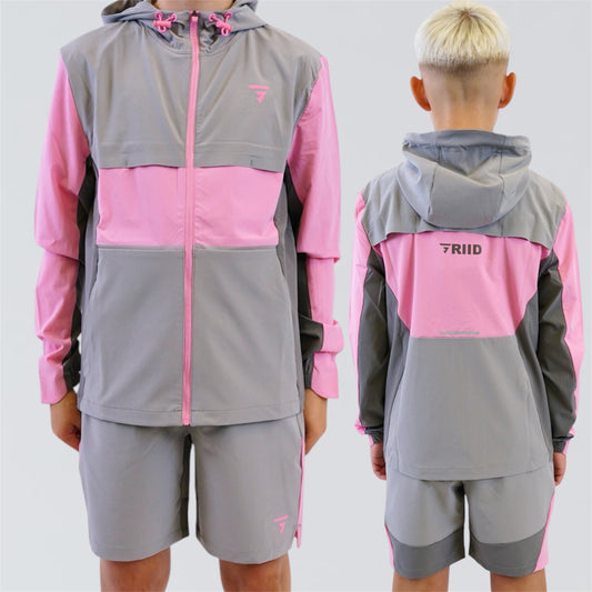 GRIID Evo Set Jacket & Shorts - Pink Foam (Junior)