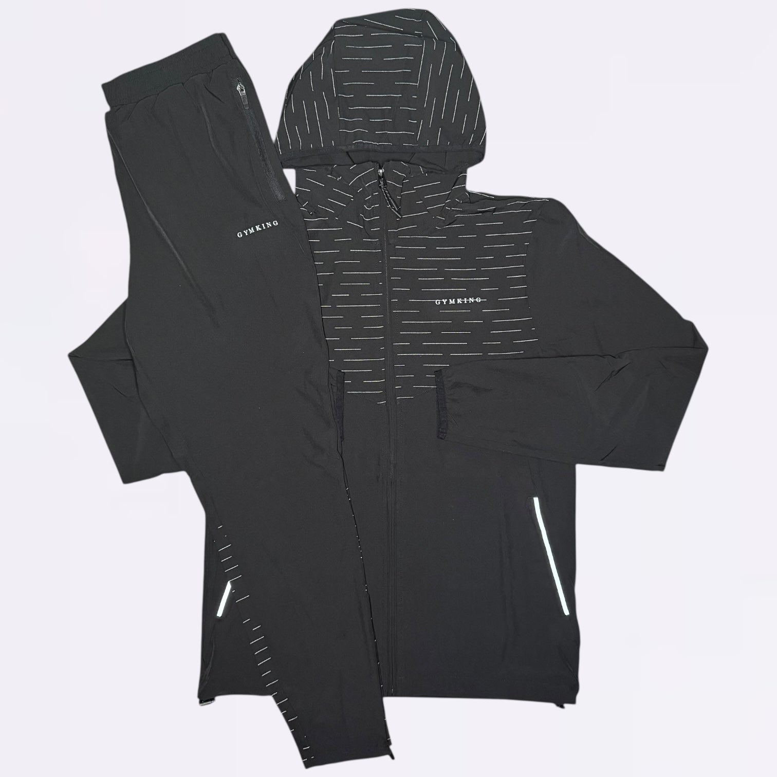 GymKing Stamina Performance Jacket & Joggers Set  - Black