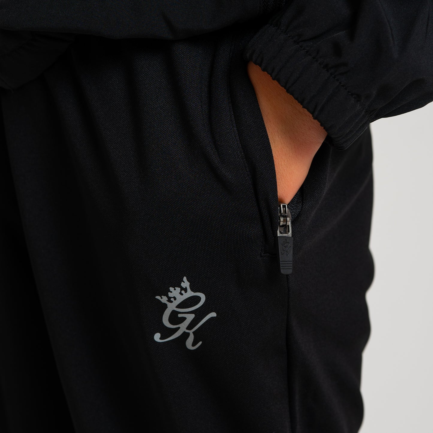 GymKing Lightweight Poly Joggers - Black (Junior)