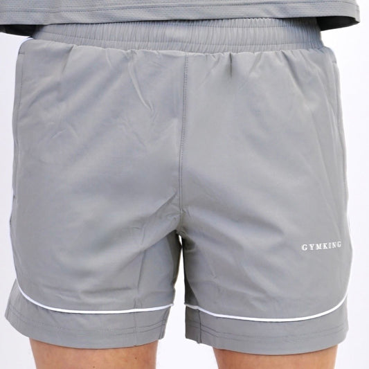Gym King Core Piped Shorts - Grey