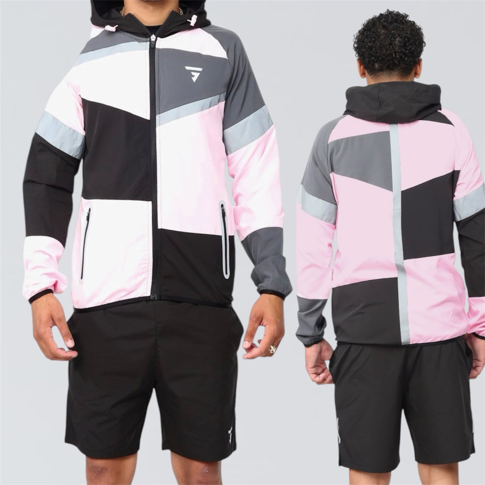GRIID Panel Set - Jacket & Shorts - Pink Foam