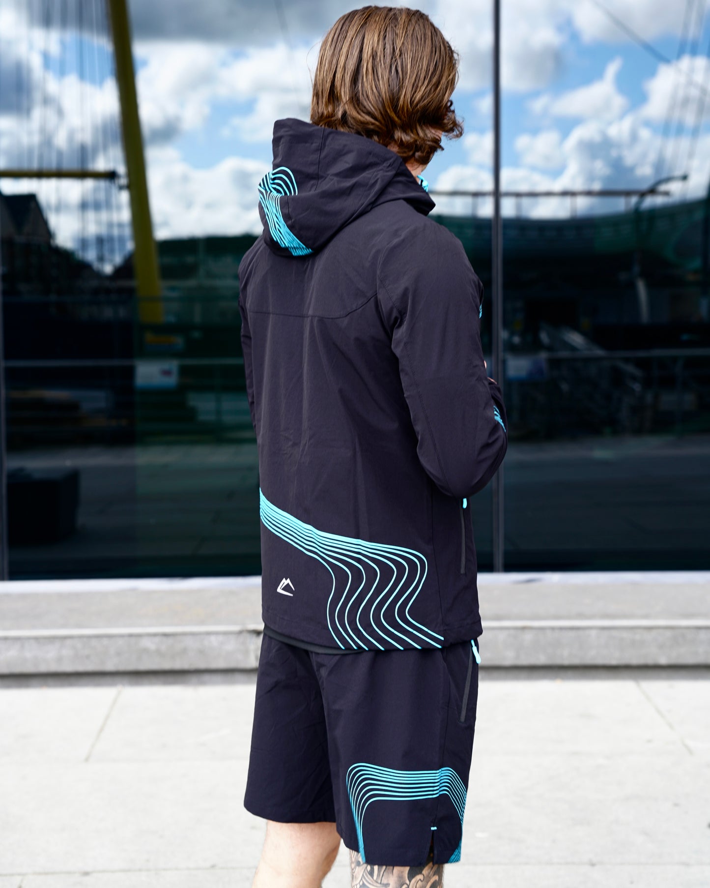 ActiveLine Wave 3 Piece Shorts Set - Black / Blue