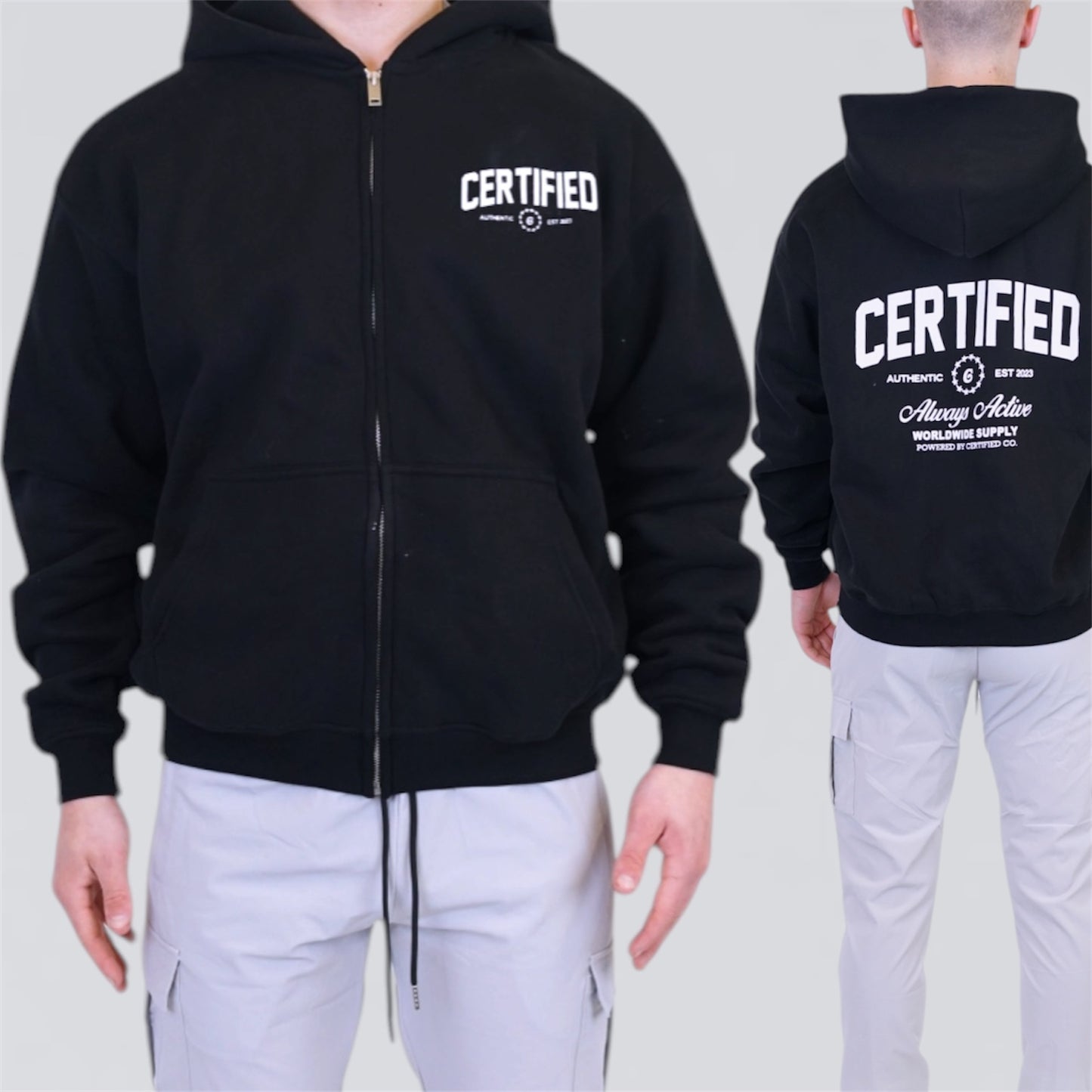 Certified Zipper Set - Black / Grey