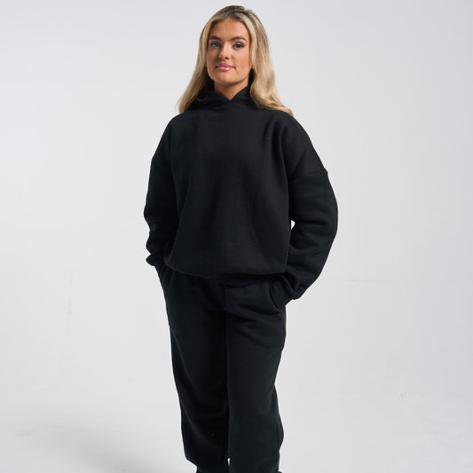 INFORM Hoodie & Joggers Oversized Recovery Set - Black