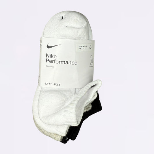 Nike Performance Lightweight No-Show Socks White Black Grey