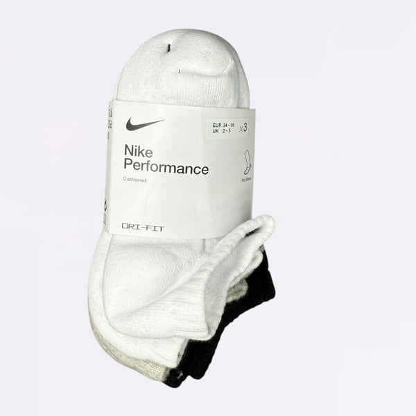 Nike Performance Lightweight No-Show Socks White Black Grey
