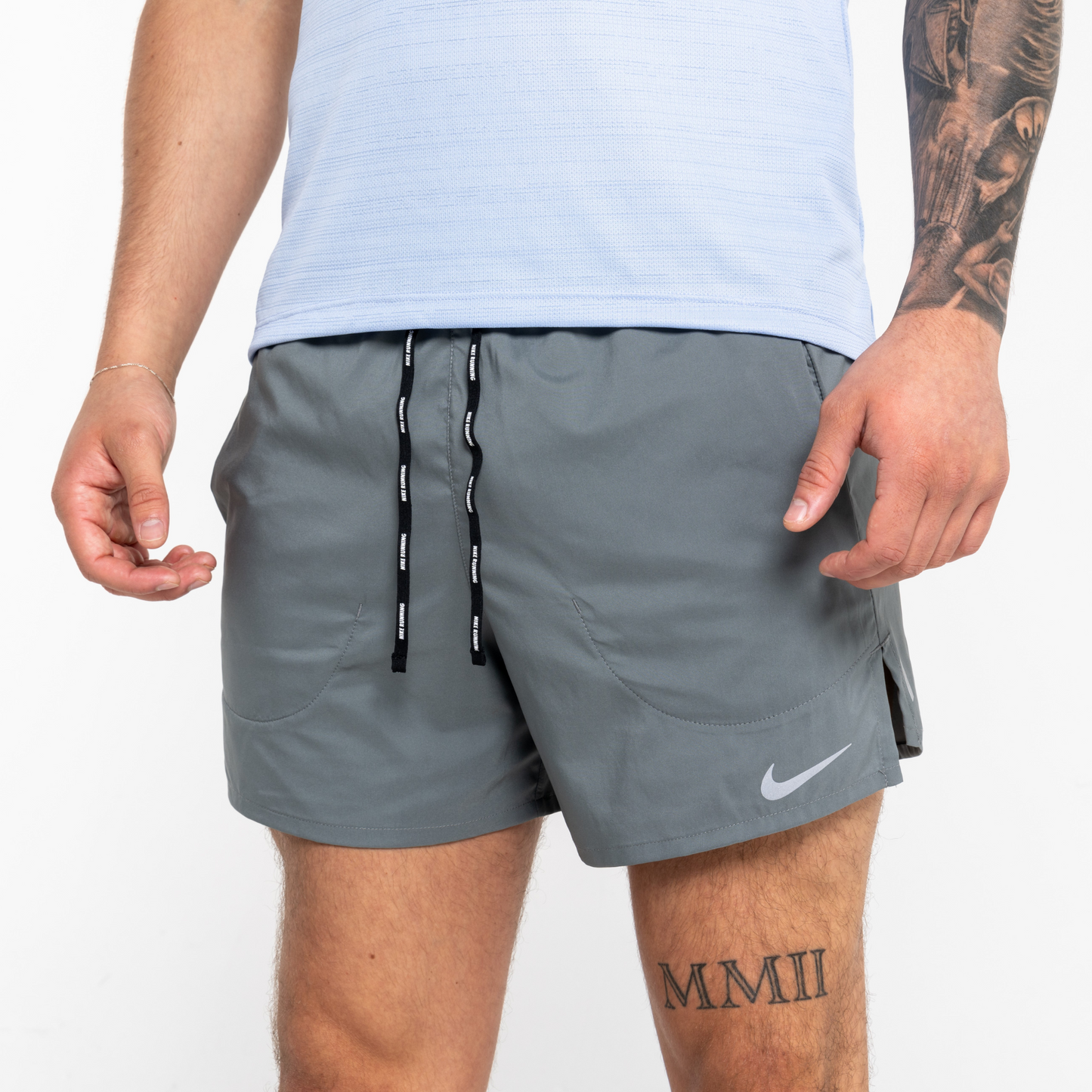 Nike Miler & Flex Stride Set- Tee & Shorts - Mango / Grey