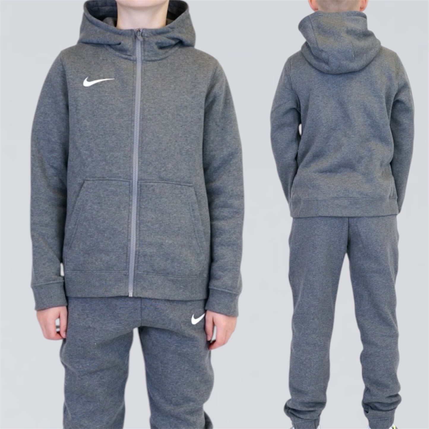 Nike Park Zipper & Joggers Set - Charcoal Grey (Junior)