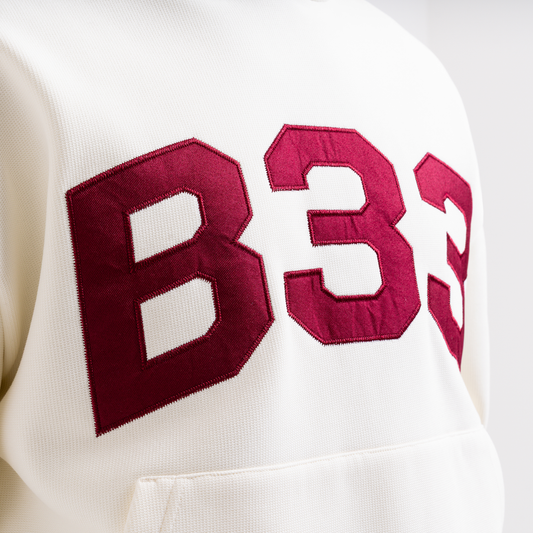 Bee Inspired Big Logo Hoodie - Off White / Red