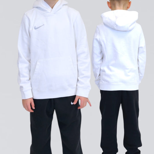 Nike Park Hoodie & Joggers Set - White / Black (Junior)