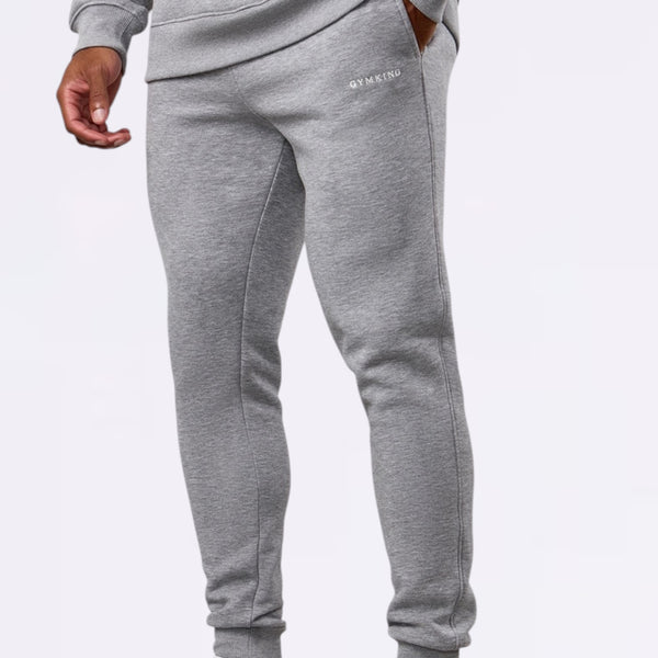 Gym King Linear Fundamental Fleece Jogger - Grey Marl