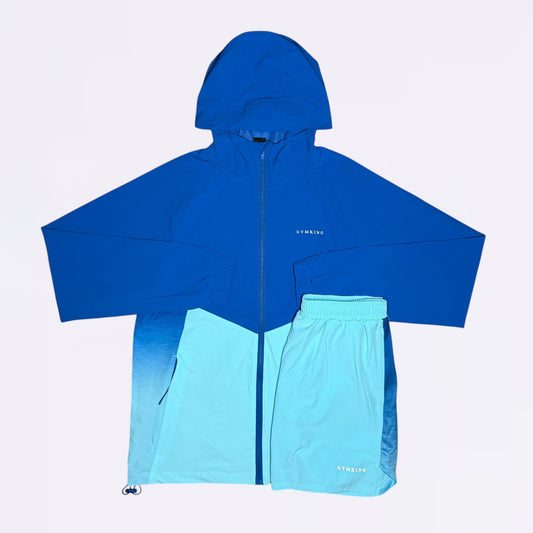 GymKing Ombré Jacket & Shorts Set - Capri Blue / Ocean Breeze