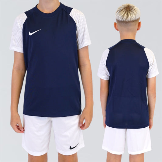 Nike Dri-Fit Academy 2.0 Set - Tee & Shorts - Navy / White  (Junior)