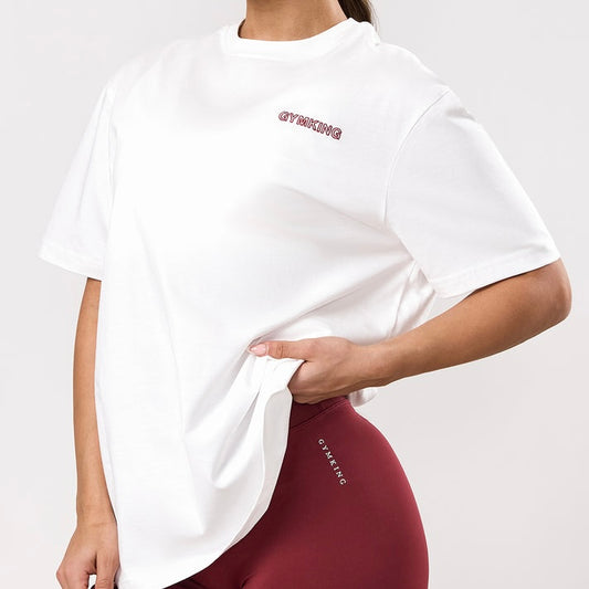 GymKing Dynamic Boyfriend Tee - Cream