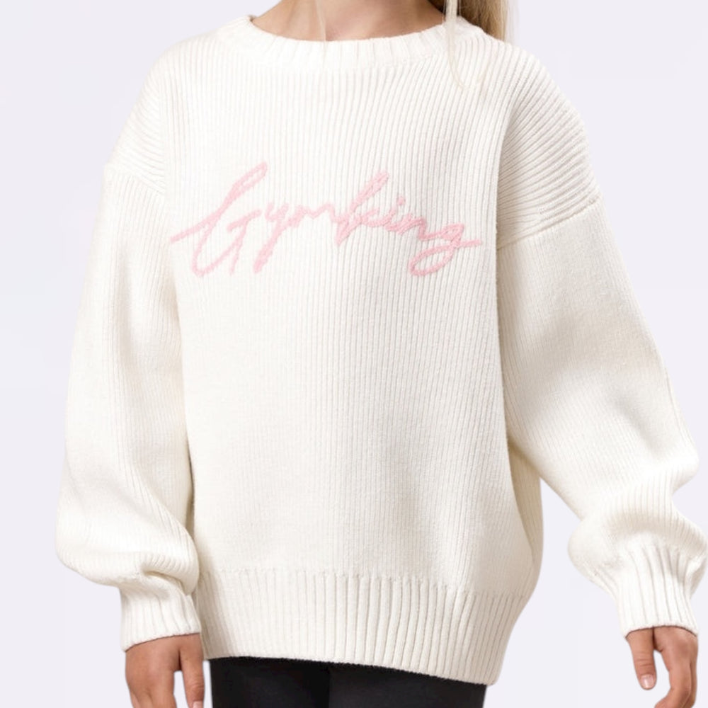 Gym King Knitted Crew (Girls) - Cream