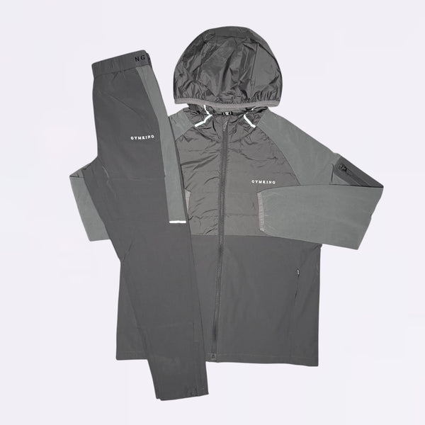 Gym King Endurance Hybrid Jacket & Bottoms Set  - Grey Multi (Junior)