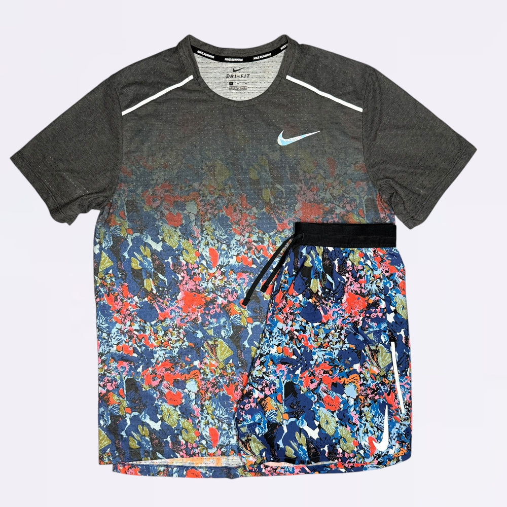 Nike Floral Set - Miler & Shorts