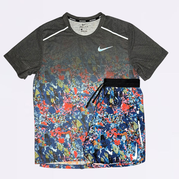 Nike Floral Set - Miler & Shorts