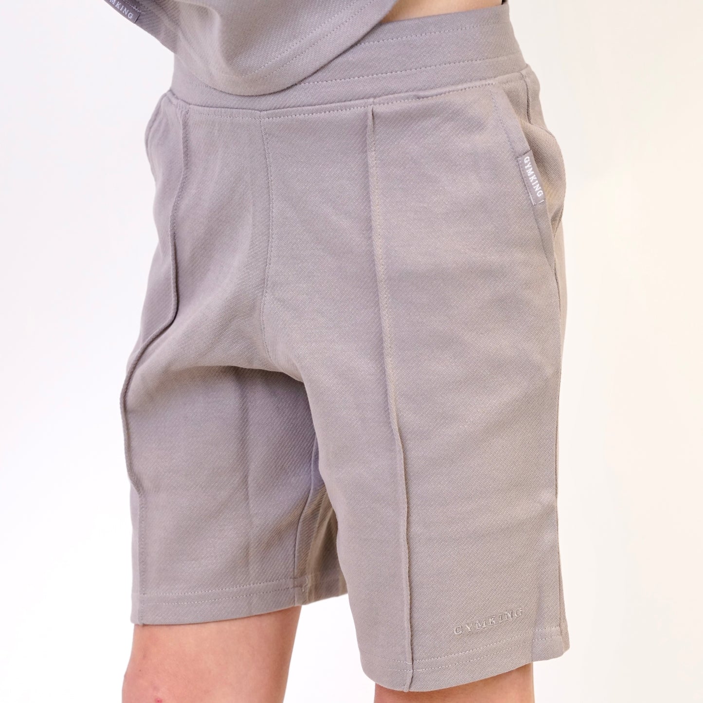 Gym King Zipped Polo Set - Beige (Junior)