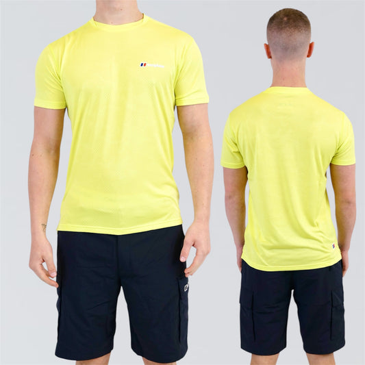 Berghaus Dawdon & Holmside Set - Tee & Short - Yellow / Black