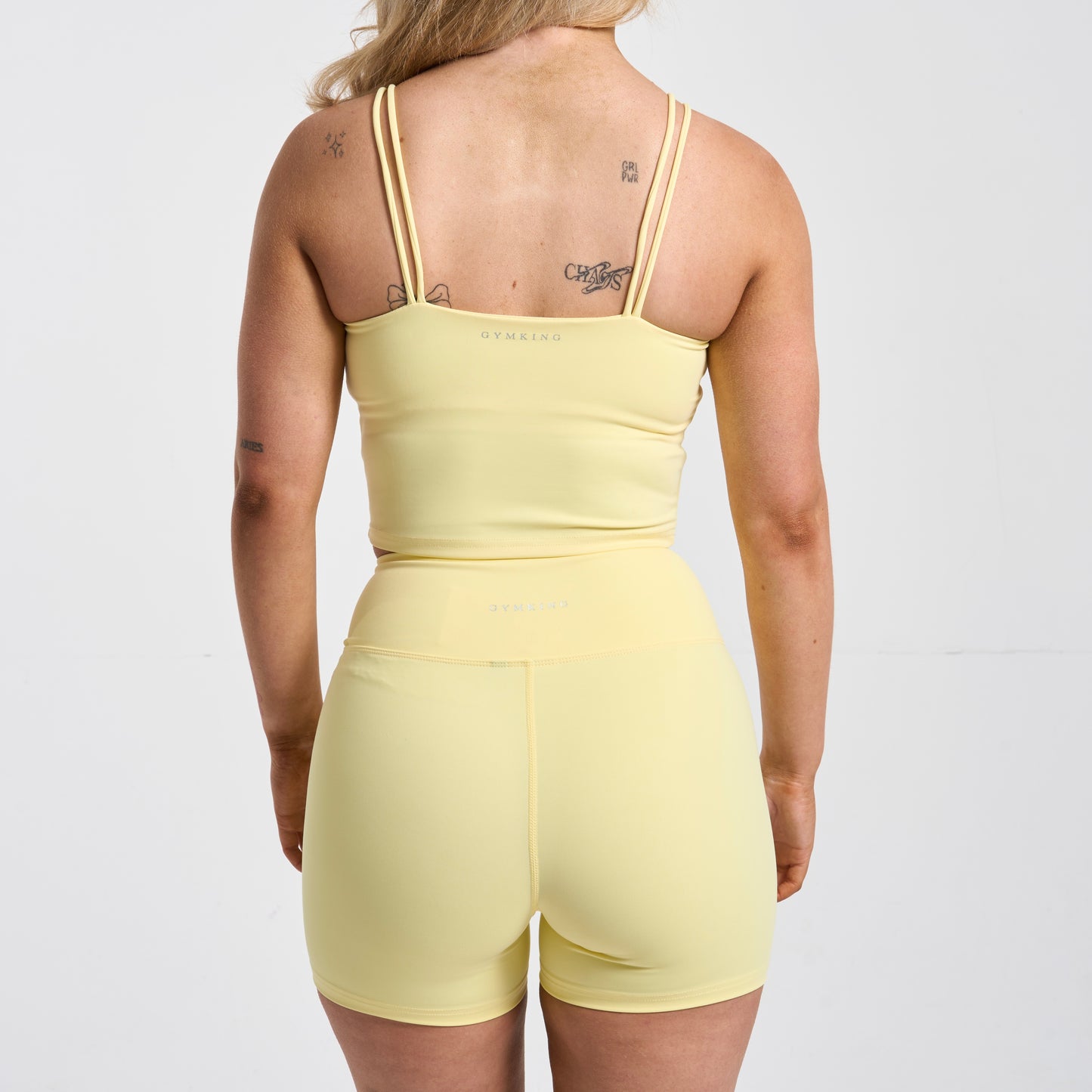 Gym King 365 Bra & Short Set - Yellow Cream