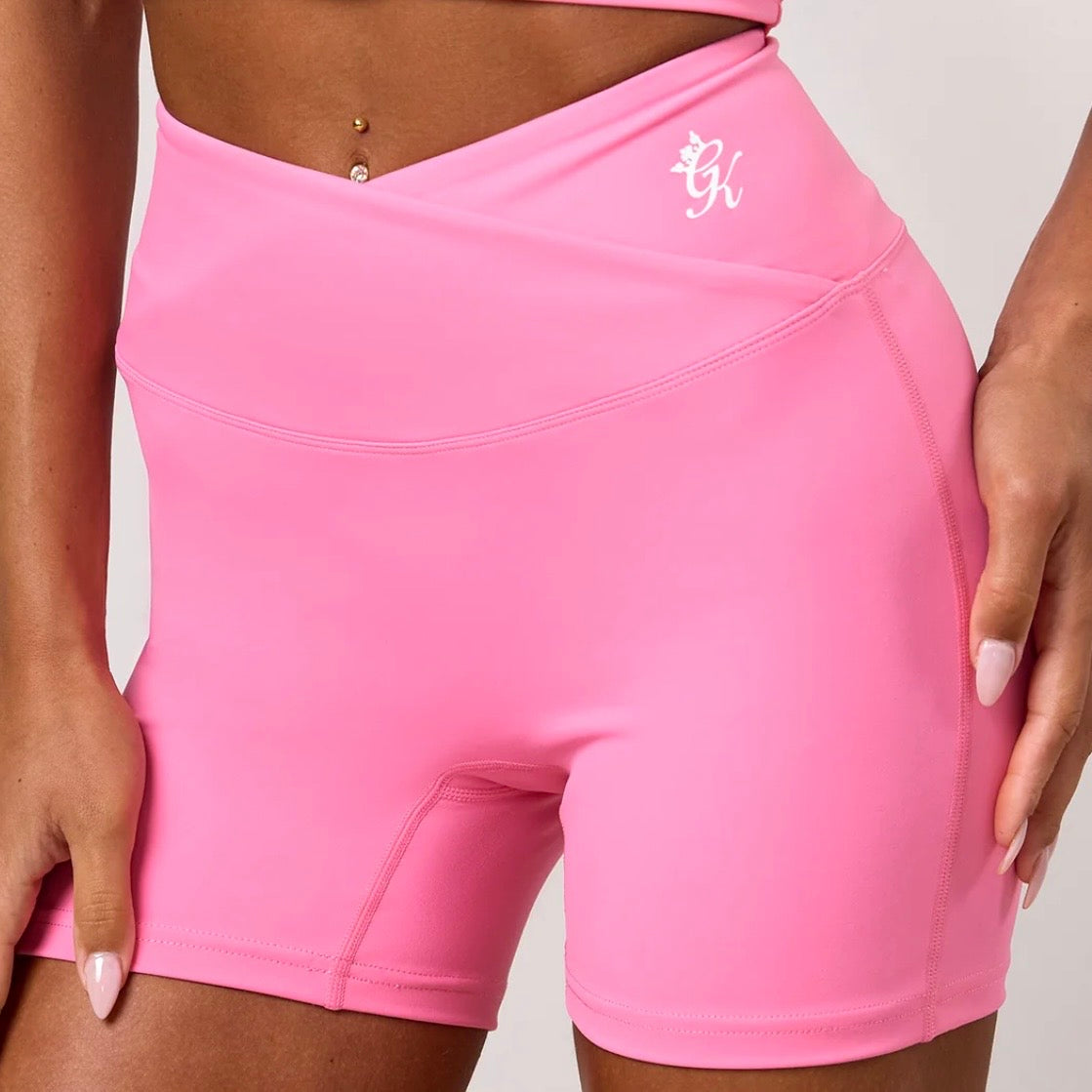 Gym King 365 5" Wrap Over Short - Pink